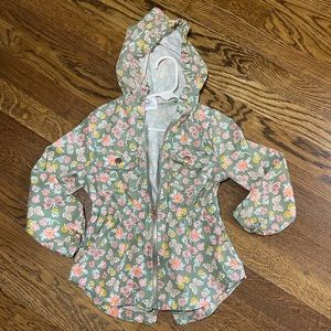 Girls denim floral jacket
